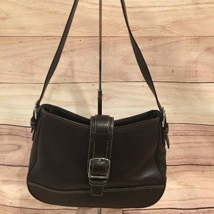 Vintage Coach Brown Leather Shoulder Bag